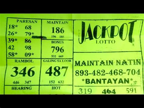 SWERTRES WEEKLY GUIDE TIP JACKPOT NUMBERS JUNE .